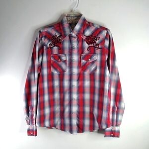 Cowgirl Legend - Casual Plaid Shirt - Size Medium